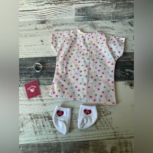 American Girl Doll CARE CENTER Hospital Gown Socks Card & Bracelet for 18” Dolls